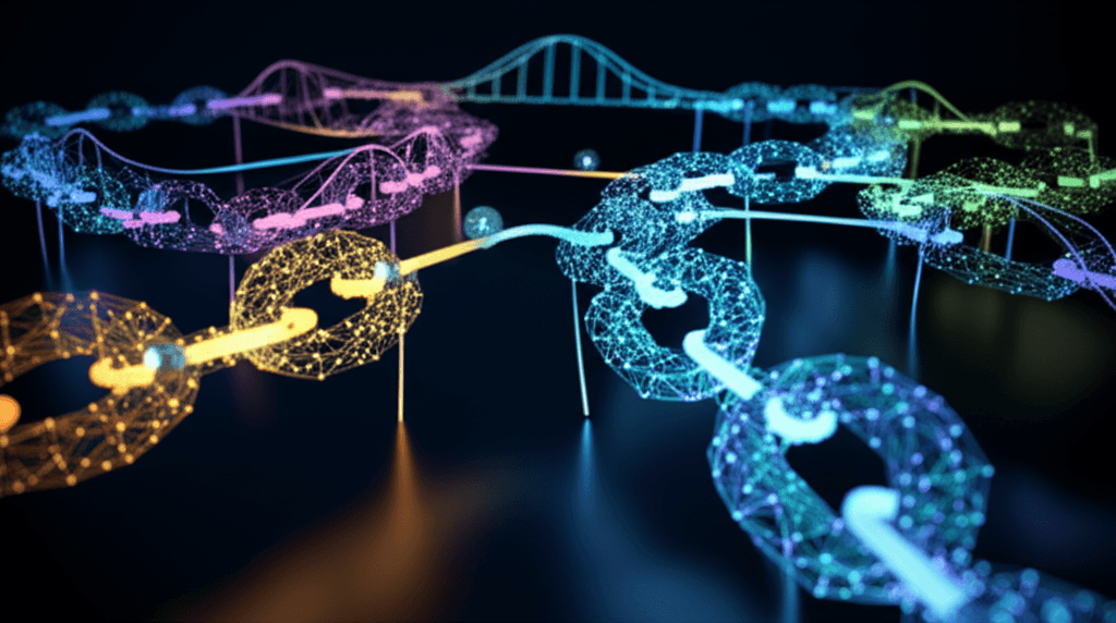 Cross-chain interoperability bridge visualization