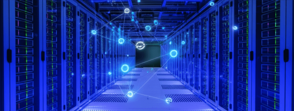 Wide cinematic visualization of Kubernetes cluster management at scale