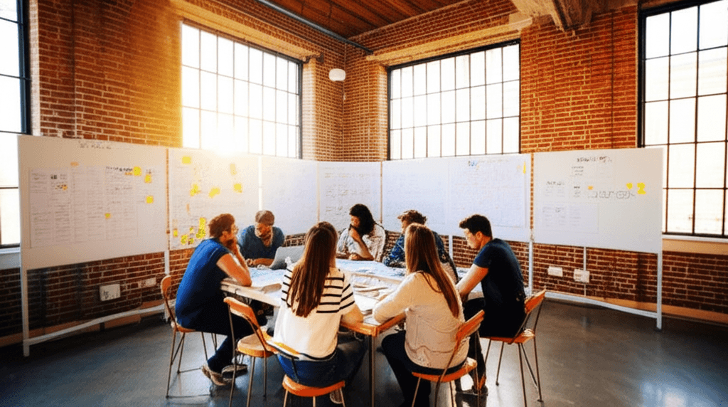 Wide view of rapid prototyping process from idea to MVP launch