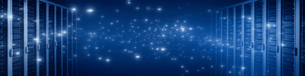 Wide cinematic view of serverless cloud architecture with event-driven flows