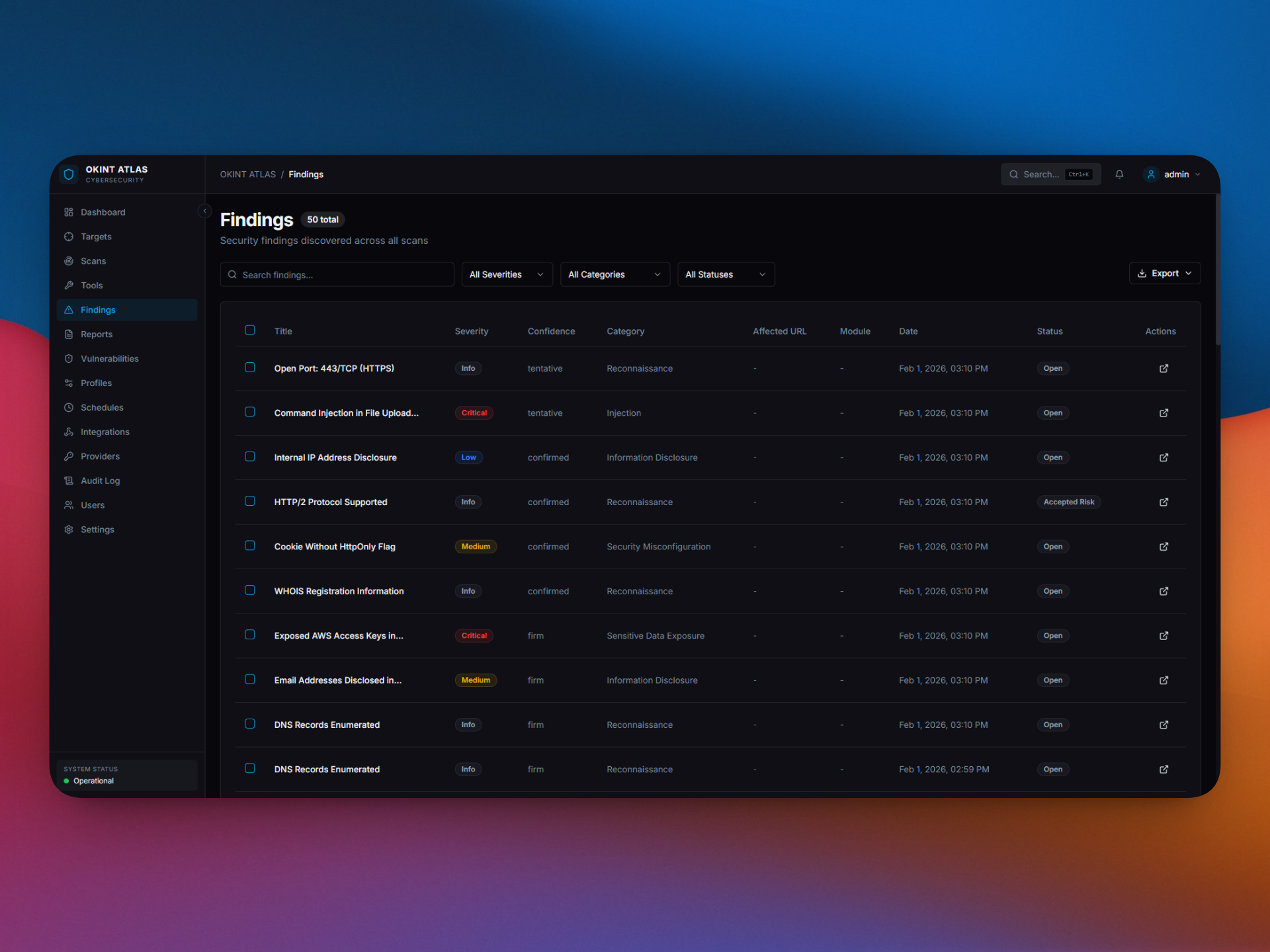 Vulnerability findings management
